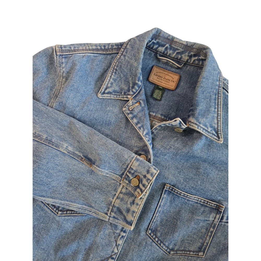 VTG 90s Ralph Lauren Jeans Co Denim Chore Jacket Plus Size 2X Utility Barn Coat